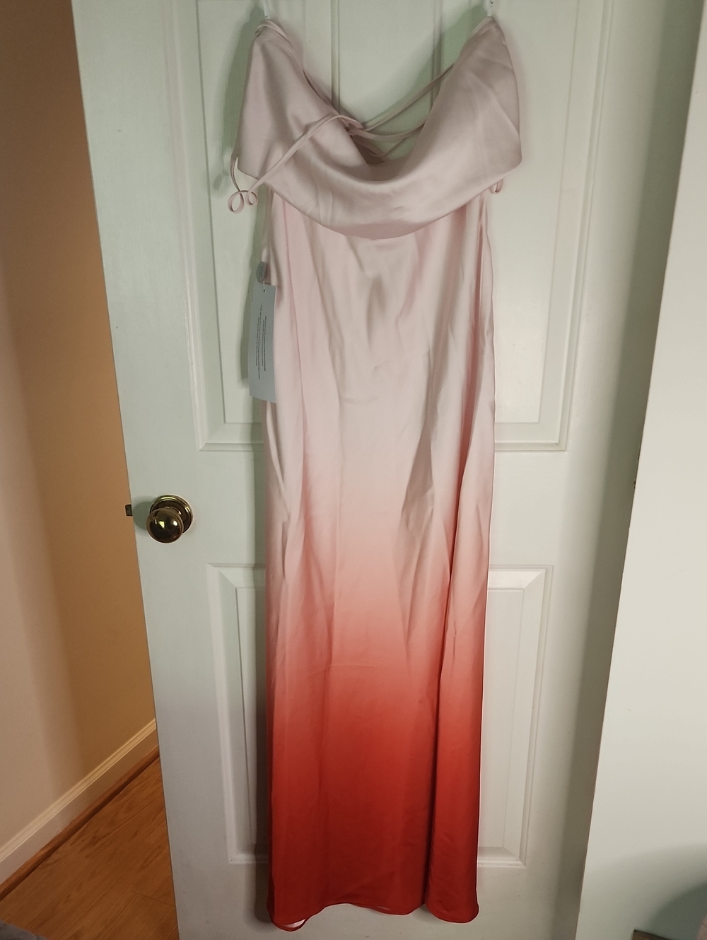 Club L London Blush Pink Strapless Maxi Dress